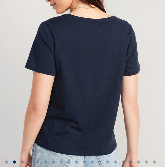 NWT OLD NAVY EveryWear V-Neck T-Shirt Color: In The Navy - Picture 3 of 8